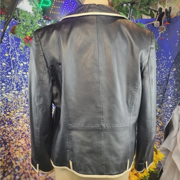 BETTY BARCLAY Lamb Nappa Leather Jacket - Picture 7 of 13